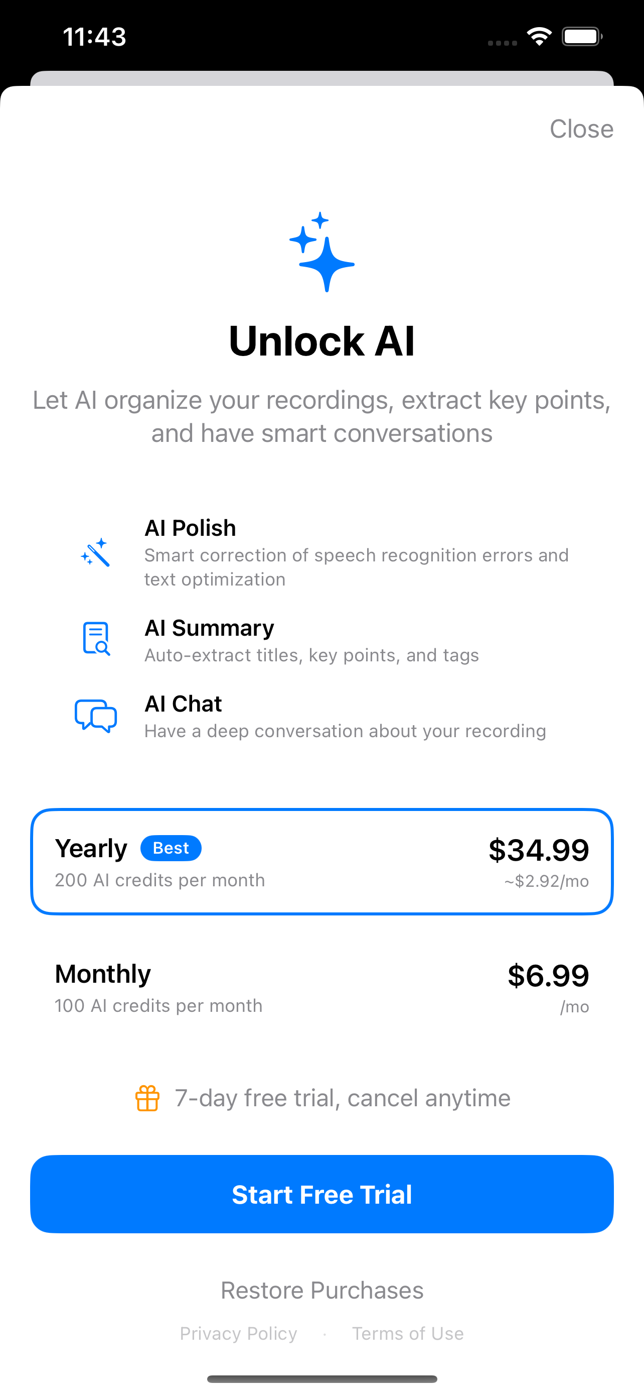 AI Chat subscription